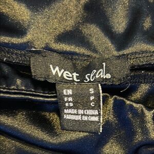 Wet Seal Black Satin Top